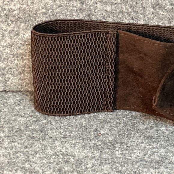 Vintage Women’s Belt Size 12 Wide Dark Brown Suede Elastic Jessica Howard - Picture 4 of 12